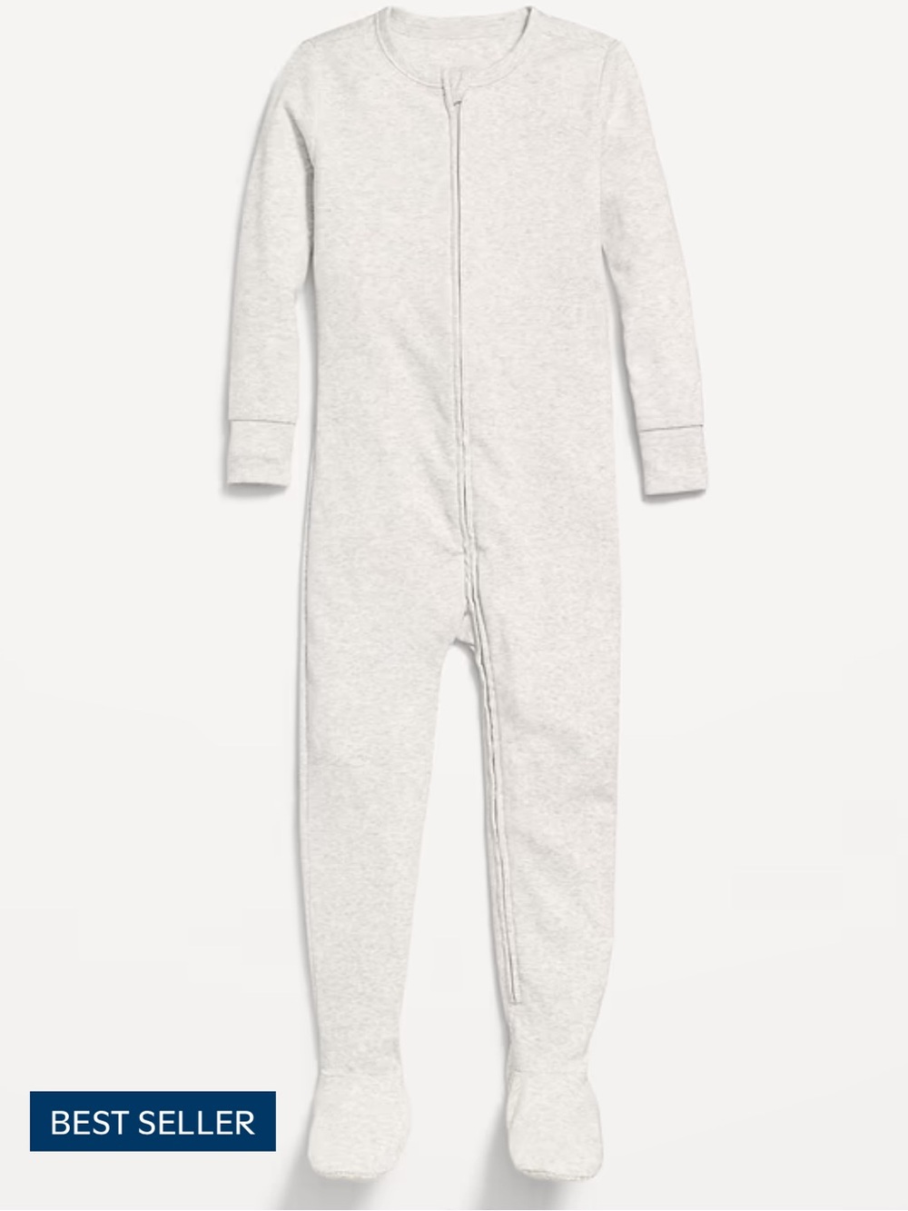 Old Navy Light Heather Gray Zip Front Footed Pajamas